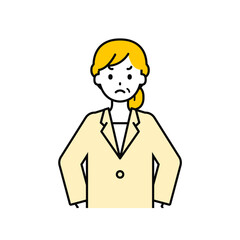 上半身のポーズ_シンプルなシニアの会社員の女性15