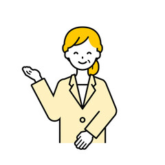 上半身のポーズ_シンプルなシニアの会社員の女性20