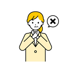 上半身のポーズ_シンプルなシニアの会社員の女性14