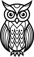 owl on white background