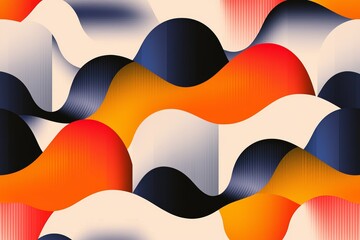 Seamless tessellated liquid digital waves forming impossible geometric dreamscapes, surreal futuristic abstract pattern, sophisticated high-end refinement