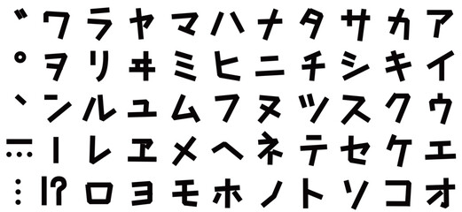 太字のカタカナの表