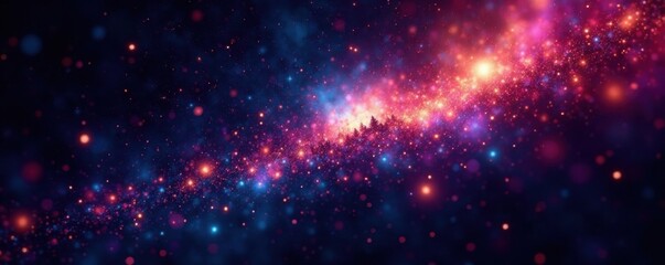 Fototapeta premium Sparkling stellar expanse on a velvety black background, stars, wonder