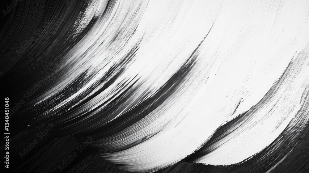Poster abstract black and white paint strokes texture backgrounds and designs for visual art and graphic de