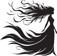 Elegant Woman Silhouette Vector Bundle