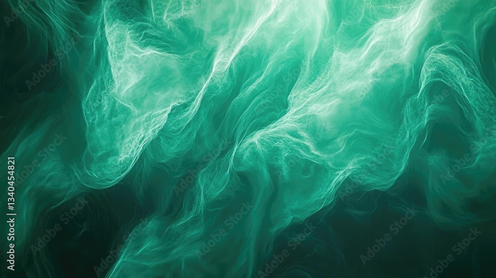Poster abstract green swirling particle background texture