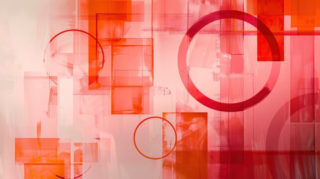 Abstract graphic design showcasing overlapping images in a modern office setting