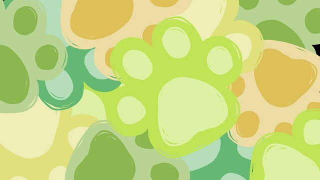 Animal paw illustration transition set