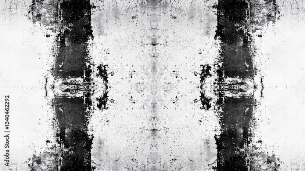 Poster symmetrical black and white grunge texture backgrounds and patterns for design and art projects. for