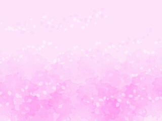 春の桜と花びらイメージのテクスチャー背景素材。桜並木のイメージ。