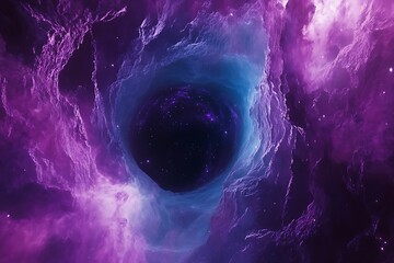 Mesmerizing starfield with swirling nebulae and shooting stars deep space vista in rich blues and purples with pinpoints of brilliant light