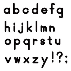 小文字のアルファベット