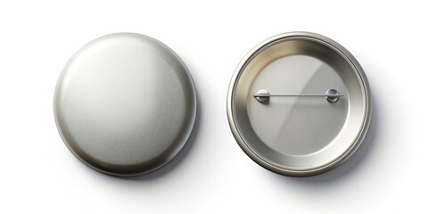 Realistic Pin Button Mockup PSD Template:  High-Resolution Pin Badge Design for Branding & Marketing