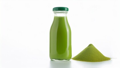 Green smoothie in a bottle