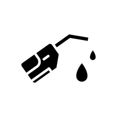 Icon Glyph gas pump station. Renewable energy, ecology and energy alternative. Solid Black icon concept