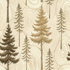 Obraz premium Creative Concepts in Seamless Forest Patterns Aesthetic Nature's Beauty Art