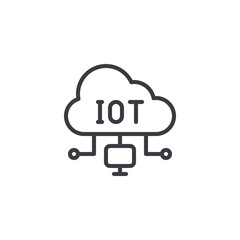 IoT Cloud line icon