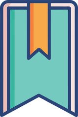 Colorful Bookmark with Ribbon Vector Illustration
