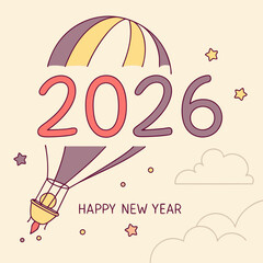 Bright and Modern New Year 2026