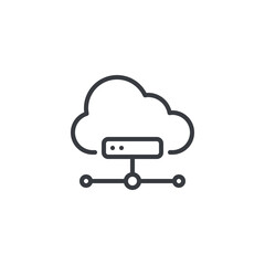 Cloud CDN line icon
