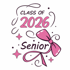 High-Quality Senior Class of 2026 Pink 