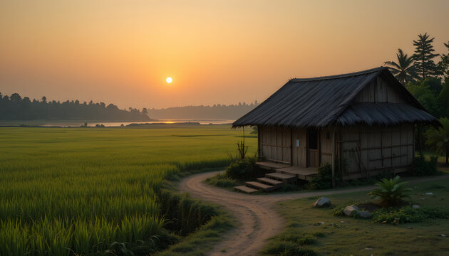 sunset in the Padfield pc wallpaper 4k