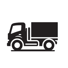 Fototapeta premium Truck vector silhouette. Truck logo, icon, symbol.