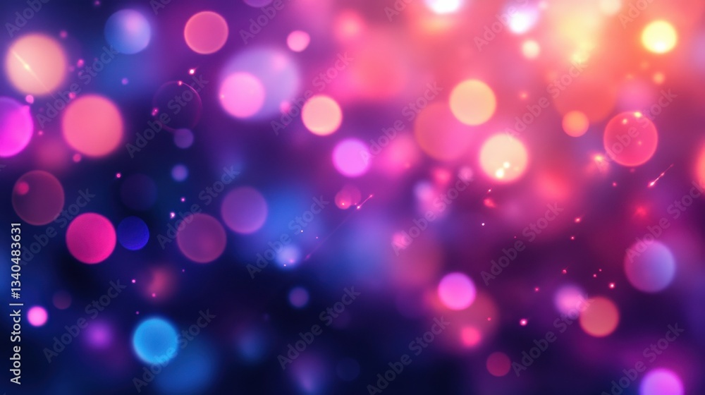 Poster bokeh dreamscape - soft colorful bokeh lights creating an ethereal atmosphere. background copyspace