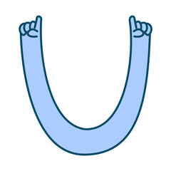Illustration of some large arms with fingers up