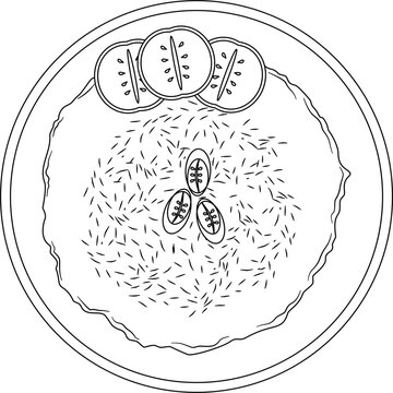 recommend clip art: Kerak telor pan outline vector