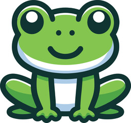 Fototapeta premium かわいいカエルのイラスト