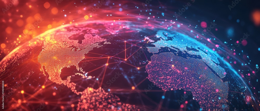 Poster ai powered real-time language translation visualized across a global network