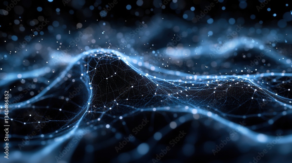Poster ai powered search engine processing massive amounts of data for insights