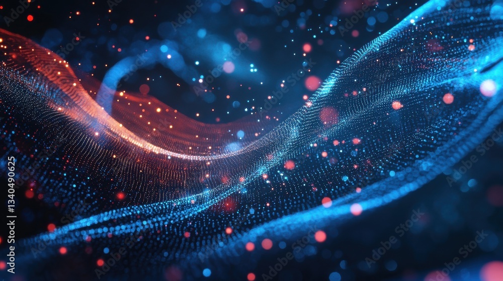 Poster modern digital abstract 3d background. can be used in the description of network abilities, technolo