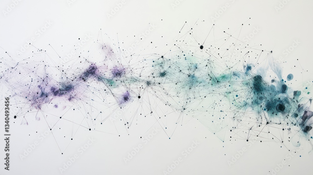 Aufkleber abstract network graphic, light background, data flow, possible use for tech background