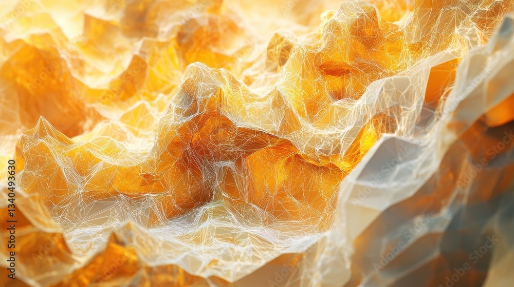 Poster modern digital abstract 3d background. copy space. based on generative ai illustration