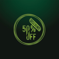 50 Percent discount tag sticker Special offer discount tag, sale symbol