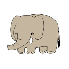 かわいいゾウのイラスト