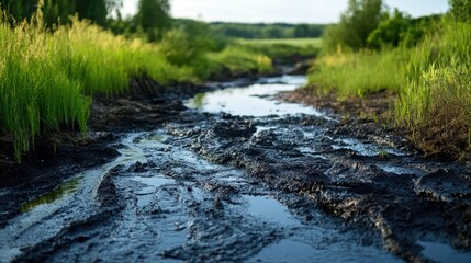 Toxic Waste Leaking into River from Dangerous Dump Site Causing Contamination