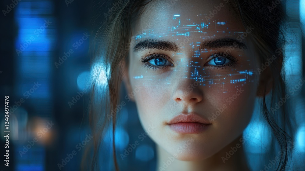Poster ai driven cybersecurity concept with digital shield protection display