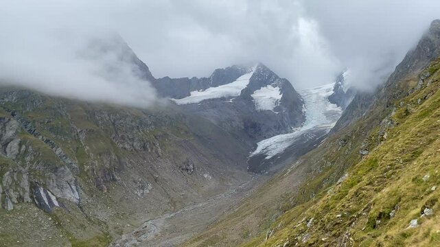 In the high mountains in Obergurgl.It is a village in the Otztal Alps