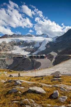 The Tiefenbach glacier located near S&ouml;lden in the &Ouml;tztal Alps