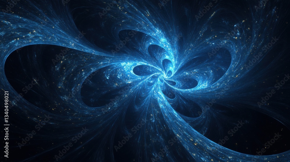 Poster captivating abstract blue sparkling particle background for creative design. illustration