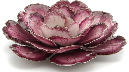 Ornate porcelain flower, studio shot, detailed design, decorative object, use as home decor