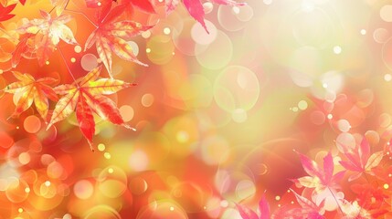 Fototapeta premium maple leaf, blank card background Created with Generative AI technology