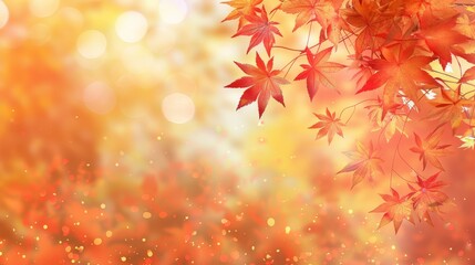 Fototapeta premium maple leaf, blank card background Created with Generative AI technology