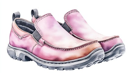 Comfortable pink slip-on shoes with a modern design, perfect for casual wear on any occasion.
