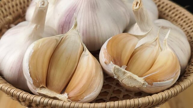 Close-up of dried garlic