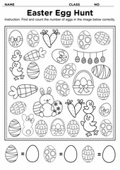 Enjoy Easter with this fun Egg Hunt and I Spy counting activity! Kids can search, count, and record the number of eggs and objects. Perfect for learning, classrooms, and holiday fun!