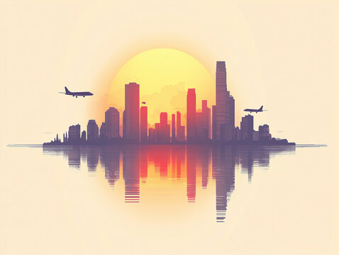 Vacation-themed logo for a travel business